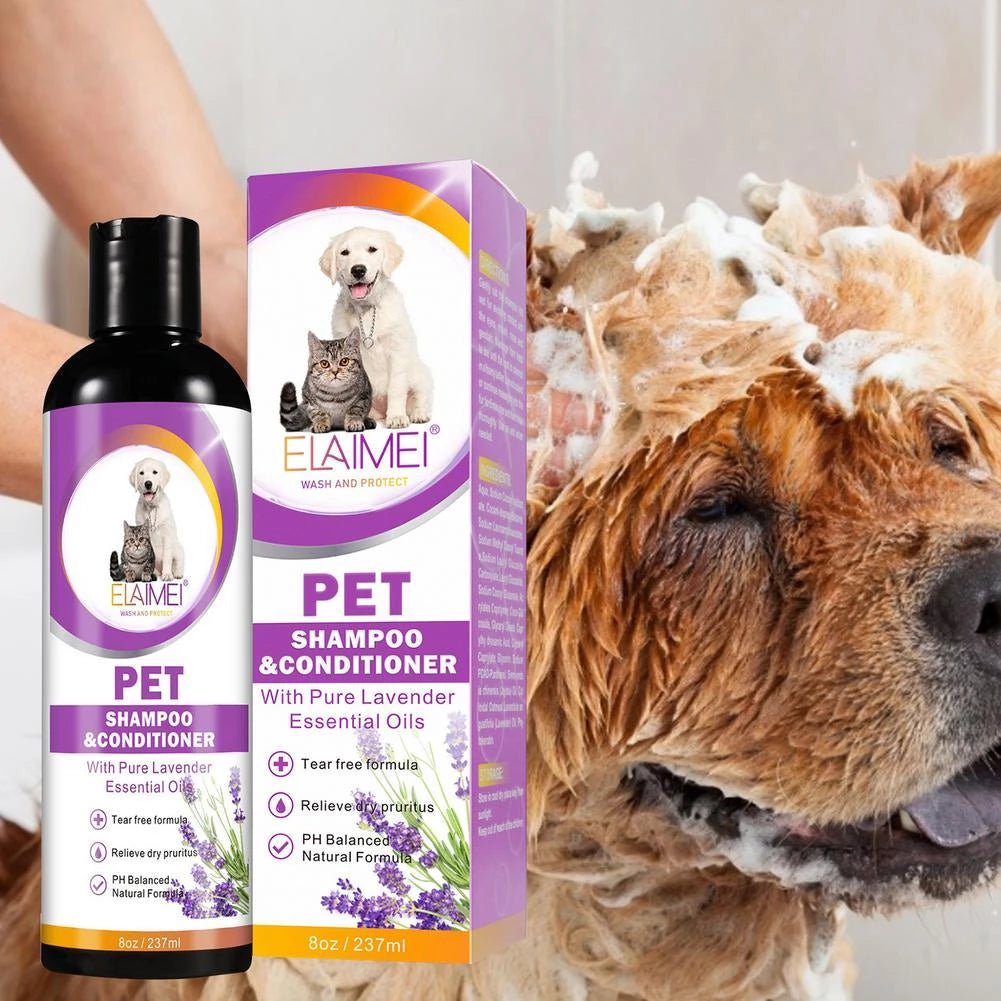 Waggie Natural Shampoo Conditioner Tear Free Anti Flea Tick Winkflo