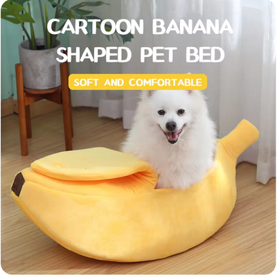 WagBed™ - Cat Banana Cave Bed (Extra Soft)